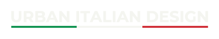 urban italian design logo orizzontale bianco